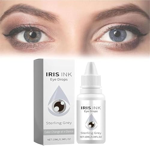 Eye Color Changing Drops, Color Changing Eye Drops, Change Eye Color Drops, Drops Change Your Eye Color, Moisturizing Eye Drops, Fancy Drops Change Your Eye Color in 2 Hours (Grey)