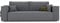 GREKPOL Schlafsofa mit Bettkasten 240x105 - Cord Dunkelgrau Sofa mit schlaffunktion - Couch mit Schlaffunktion - Sofa 3 Sitzer - Wohnzimmer Couch - Schlafcouch