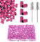 200Pcs Nail Sanding Bands Fine Sanding Bands for Nail Drill Nail Files with Nail Drill Bits Boxed for Electric Nail Files(180#, Pink)