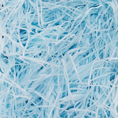 Geschreddertes Seidenpapier für Geschenkboxen, Geschenkkörbe und Verpackungen, 1 kg (blau)