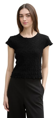 TOM TAILOR Denim Damen 1046633 Bluse, 14482-Deep Black, XL