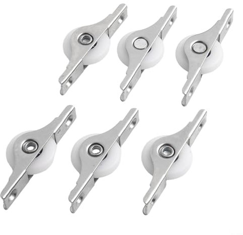 Kitchen Cabinet Sliding Door Roller, 6pcs Kit, Metal Bracket, Reliable and Sturdy