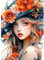 CEOVR Diamond Painting Kit Erwachsene Mädchen,30x40 cm Blumen und Frau 5D DIY Diamond Painting Bilder Set,Gem Art Set