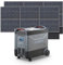 ALLPOWERS R4000 Centrale elettrica portatile con Pannello Solare 2 x SP039 da 600W, 3456Wh LiFePO4 Espandibile Generatore Solare, 4 Uscità AC 4000W per Backup Domestico, Campeggi, RV e Feste