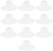 SG Store 10 Pcs W4 Tent Rain Cowls 6.5mm Diameter Bell Tent Cowls Camping Tarp Rain Cowls for Upright Tent Awning Poles Plastic White