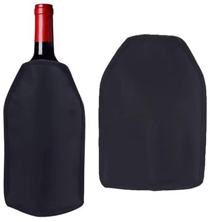 Enfriador de Botellas de Vino, cava, sidra, champán, cerveza – Funda Reutilizable con Gel Refrigerante | Enfría en 5 Minutos y Mantiene la Temperatura | Ideal para Playa, Picnic y Barbacoas | Diseño E