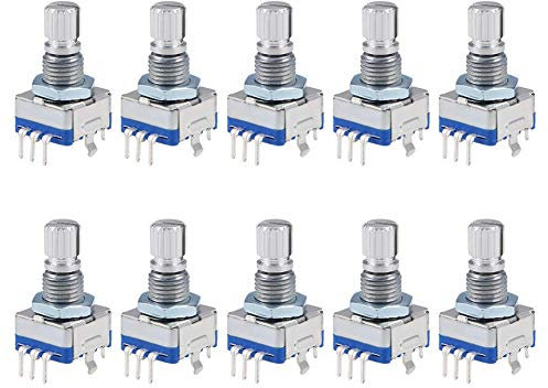 Cpolebev 360 Grad Dreh Geber Code Schalter Digitales Potentiometer EC11 5 Polig 15 Mm Welle 10 StüCke
