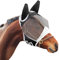 JTgugu Fliegenmaske Pferd UV Schutz Pferde Fliegenschutz Maske Standard Stretchy Fly Mask mit Ohrenschutz Elastisch Super Comfort Breathability Schwarz Large für Horse Fliegenhaube