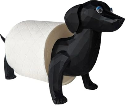 Supporto per rotolo di carta velina, divertente porta rotolo di carta igienica con stampa 3D, regalo unico per l'inaugurazione della casa, per bagno, casa o cucina (cane)