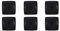 Excelsa Eclipse Lot de 6 assiettes plates carrées en céramique noir mat