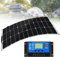 Kit De Panneaux Solaires 500W, Kit D'onduleur Solaire Portable Léger, Système d'alimentation Solaire Complet pour Maison, Abri, Ferme, Camping-Car, Bateaux(1x500W)