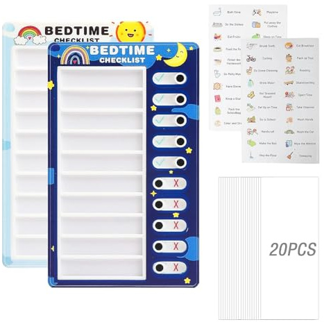 LNSYSNS To Do Liste Kinder 2 Stück 20x12cm mit 20 Blättern Blankopapier | Vielseitiger Aufgabenplaner für Zuhause, Schule und Reisen, zur Lernplanung, Erinnerung, Zeitmanagement