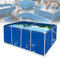 Réservoir D'eau for Bassin À Poissons en Toile Grand Bassin À Poissons Extérieur Supports en Acier Galvanisé pour Aquarium,Bassin de Piscine Bassin pour Poissons,1 * 1 * 0.6m