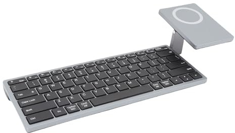 Plyisty Bluetooth 2.4G Drahtlose Tastatur mit Faltbarem Magnetphone -Ladegerät, Drahtlose Telefone Laden Tastatur für -Laptop -Tablet