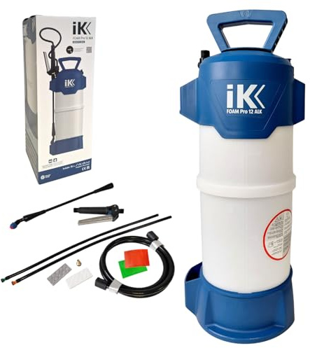 IK FOAM Pro 12 ALK - Professional Foam Sprayer for Alkaline Products - 6L Capacity - Safety & Precision - Ideal for Industrial Cleaning & Automotive - Made in Spain