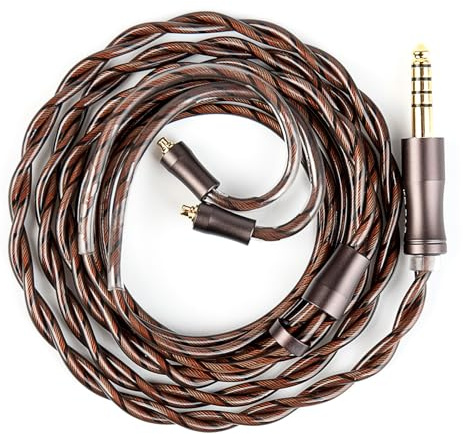 KBEAR Cadence MMCX IEMs Cable 6N de cobre de alta pureza bañado en plata HiFi cable de auriculares de 4,4 mm conector de 120 cm para auriculares Sh-ure SE315, SE215, So-ny IER-M9, Fii-O FD3 PRO FH9