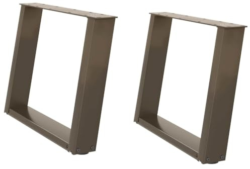 vidaXL Couchtischbeine U-Form 2 STK. Naturstahl 70x(42-43) cm Stahl