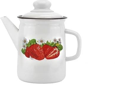 Jarra de café esmaltada (2 L), diseño retro