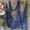 Dekoratives Fischernetz, Wanddekoration mit Muscheln, Schießwand, Bar, Strand, Party, Dekoration, Foto, zum Aufhängen, Größe 1 x 2 m (blau + Muschel)