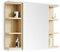 Vicco Badspiegelschrank Aquis, Badezimmerspiegel, Weiß/Sonoma, 79 x 64 cm