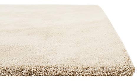 Homie Living I Moderner kuscheliger, weicher, Flauschiger Teppich - Läufer für Wohnzimmer, Flur, Schlafzimmer, Kinderzimmer I Sienna I (130 x 190 cm, Beige)