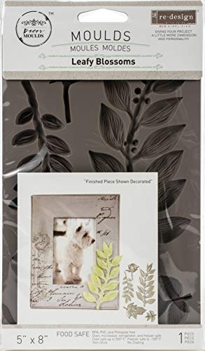 Redesign With Prima Redesign Decor Moulds 5x8x8mm-Leafy Blossoms Crafting Resin Molds for air Dry Clay DIY Projects Funiture Dresser, Chocolate,Cake,Candy,Backery,Soap,Polymer Clay,hot Glue