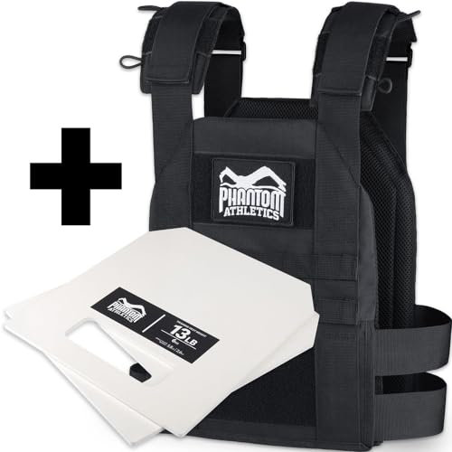 Phantom Athletics Gewichtsweste 6 kg (13 Lb) Platten Set, Schwarz, Einheitsgröße