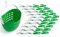 culiclean Pince a Linge Soft Clips – Panier Epingle a Linge – Fabriqué en France – Classic Green-Blanc avec Panier Classic Green – Lot de 40 Pinces + 1 Panier
