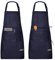Viedouce 2 Pack Schürze,Wasserdicht Kochschürze mit Taschen,Verstellbarem Küchenschürze Grillschürze latzschürze Küchenschürze für Frauen Männer Chef-Belastbar Einfach zu Reinigen,Streifen Marineblau