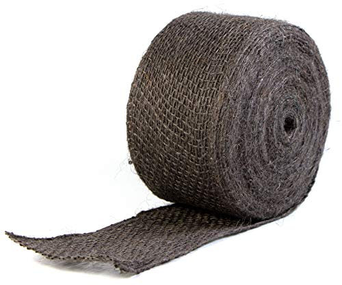 mgc24 Jute-Wickelband Vintage Sackleinen Geschenkband - Dekoband für Handwerk, Hochzeitdeko und Geschenkverpackung - Burlap Band für Basteln und DIY - Farbe: Anthrazit, Breite: 10 cm, Länge: 25 m