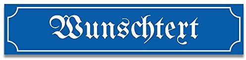 printplanet® - Straßenschild mit Text selbst gestalten - Kunststoff-Wegweiser mit Wunschnamen personalisieren und bedrucken - Größe 52 cm x 11 cm - Variante Nostalgie