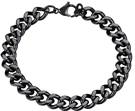 FindChic Panzerarmband Herren Damen Edelstahl Armreif 5mm 7mm 9mm 12mm Armband mit Schmuckbox Hip pop Schmuck für Valentinstag Geburtstag
