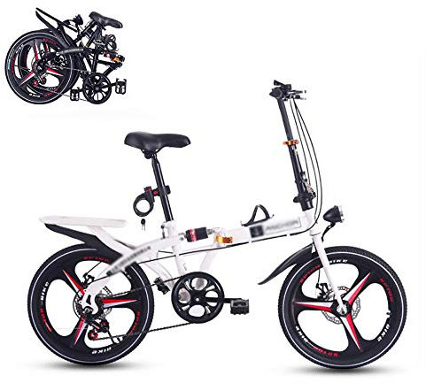 STRTG ultraleichte tragbare Klapprad, Quick-Fold-System, Klappfahrrad, Faltbares Sport,Unisex Faltbares Fahrrad,16 * 20 Zoll 6 Verschiebung Freizeit Fahrrad