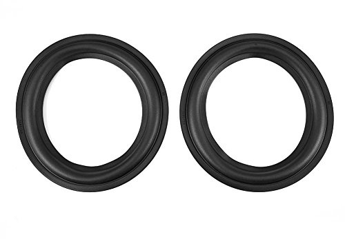 PUSOKEI 2 Piezas de 6 Pulgadas Anillos de Goma de Borde Envolvente Piezas de reparación Kit de reparación de Altavoces de Anillo de Espuma Perforada Se Adapta a los Altavoces, fácil de Instalar