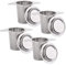 Yarlung 4 Pack 18/8 Stainless Steel Tea Infuser Mesh Strainer with Lid, Large Capacity Double Handles Extra Fine Mesh Filter for Hanging on Teapots, Mugs, Cups for Brewing Loose Leaf Tea and Coffee