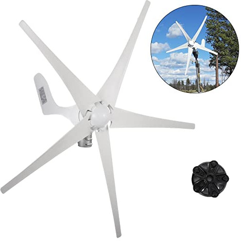 VEVOR Generatore a turbina eolica 500 W 12 V Turbina eolica regolabile con 5 pale velocità nominale del vento 13 m/s turbina eolica con generatore AC PMG trifase per strade e barche