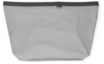 Brabantia - Bo Laundry Bin Bag 60L - Replacement Bag for Bo Laundry Bin - Large Compartment for Easy Sorting - Portable & Hygienic - Cotton Bag with Velcro Closing - Grey
