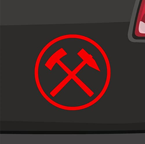 Schlägel und Eisen Aufkleber -6 Größen 21 Farben- Bergmann Kumpel JDM NRW Bochum