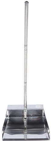 TOPBATHY Recogedor de Acero Inoxidable con Mango Largo, recogedor de Metal Resistente, para vestíbulo, Garaje, hogar, Patio, hogar, Tienda de Uso Comercial e Industrial
