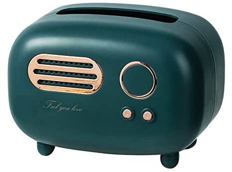 Taschentuchbox, Retro Radio Tissue Halter, Taschentuchspender Desktop Papierhalter Feuchttücher Box Retro Radio Tissue Box Cover für Zuhause, Büro, Badezimmer, Wohnzimmer, Küche