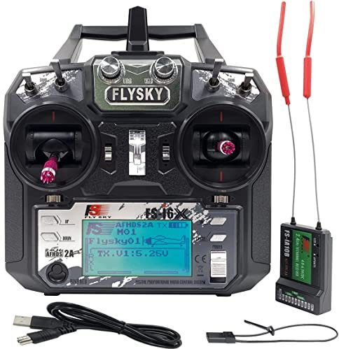 DTXMX Flysky FS-i6X 10 Kanal RC Sender 2.4G fernsteuerung mit FS-iA10B 10CH empfänger Radio Control System für Starrflügler Flugzeug FPV Racing Drohne Mode 2