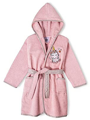 Accappatoio bambini rosa 100% cotone OEKO-TEX®- Taglia: 6-8 anni