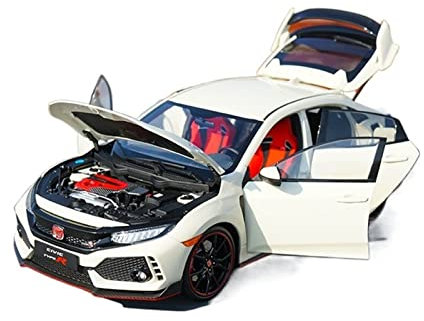 SUBARZ Maßstabsgetreues Automodell 1/18 Für Honda Civic Type-R Automodelle Diecast Metal Toys Boys Girl Gifts Collection Original Box (Color : White)