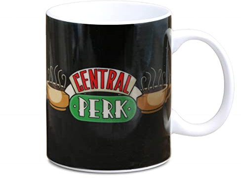 Logoshirt® Friends - Central Perk - Logo I Taza de café de Porcelana, 300 ml I Apta para lavavajillas y microondas I En Caja de Regalo de Color I Diseño Original con Licencia