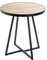 HAKU Möbel Beistelltisch Eiche, schwarz, MDF, Metall - Maße: H 52 cm x Ø 48 cm, Style: Modern