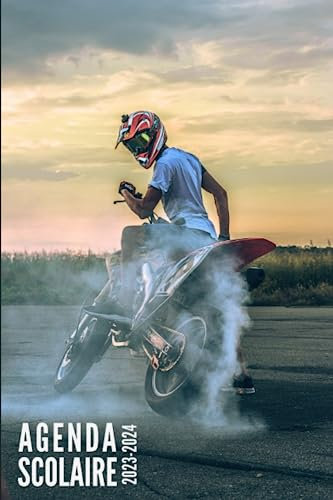 Agenda Scolaire 2023 2024: Motocross - Journalier Pour Étudiants, Primaire, Collège et Lycée | De Septembre 2023 à Juillet 2024