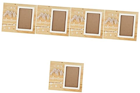 Garneck 5 Stück Gewundener Bilderrahmen Schreibtisch-Dekoration Büro-Schreibtisch-Dekoration Esstisch-Dekoration Desktop-Fotorahmen Rustikaler Tisch-Fotorahmen Foto-Collage-Rahmen