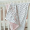 IEK Couverture Bébé Fille Personnalisée Prénom (76 * 100cm/30 * 40in) Rose Flanelle Laine Pois Brodé Résistant à la Boulochage