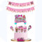 LOL Cake Toppers,5Pcs LOL Cake Topper with 2 PCS Banner Happy Birthday Party Supplies LOL Cupcake Picks LOL Pink Cake Decorations Banner for Girls Kids Adults