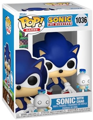 Funko Pop! & Buddy: Sonic The Hedgehog - Sonic The Hedgehog With HChao - Figura in Vinile da Collezione - Idea Regalo - Merchandising Ufficiale - Giocattoli per Bambini e Adulti - Video Games Fans